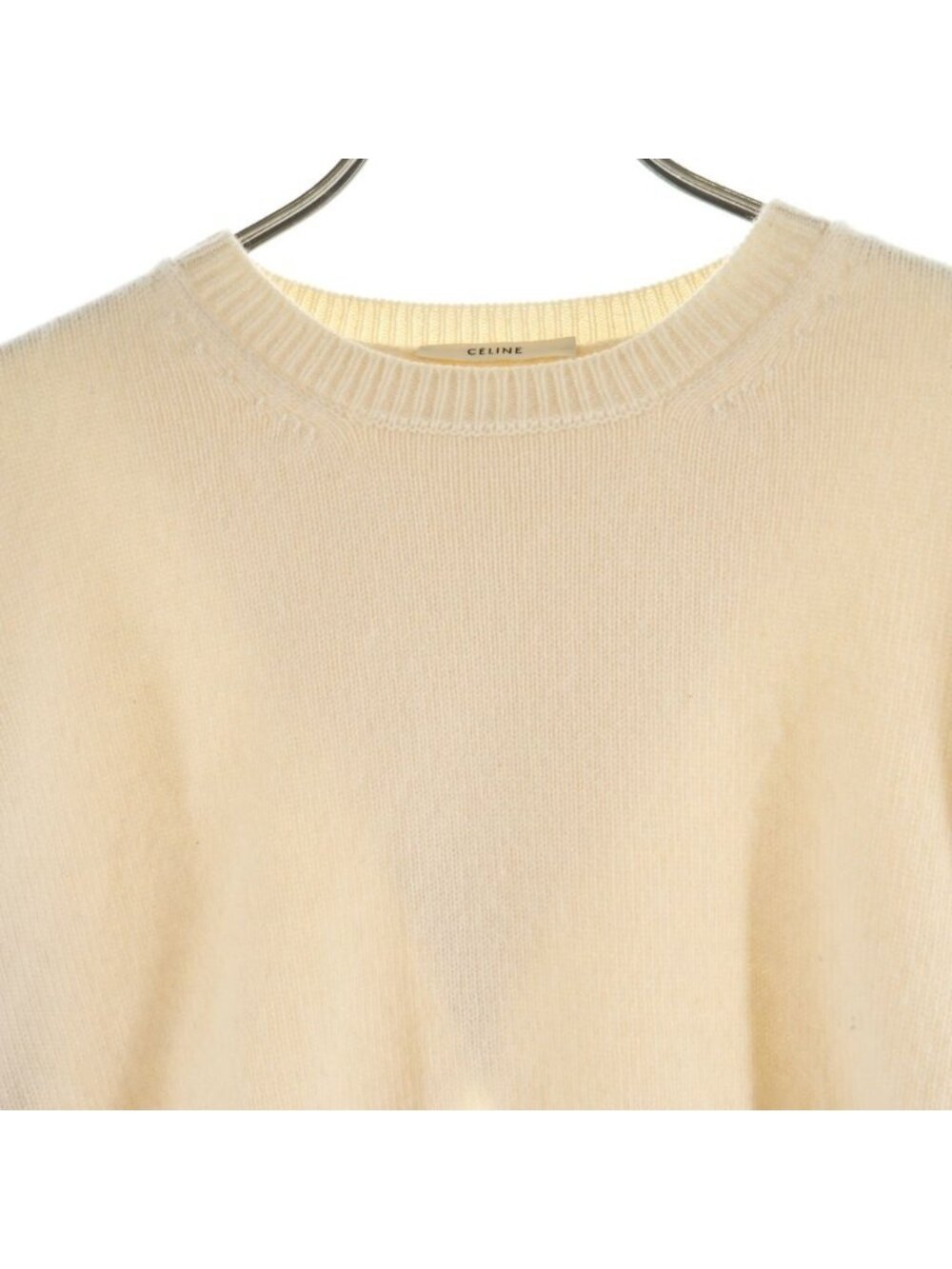 Celine Macadam Cashmere Poncho Sweater Phoebe Philo Era Crew Neck Knit Beige - Picture 3 of 8